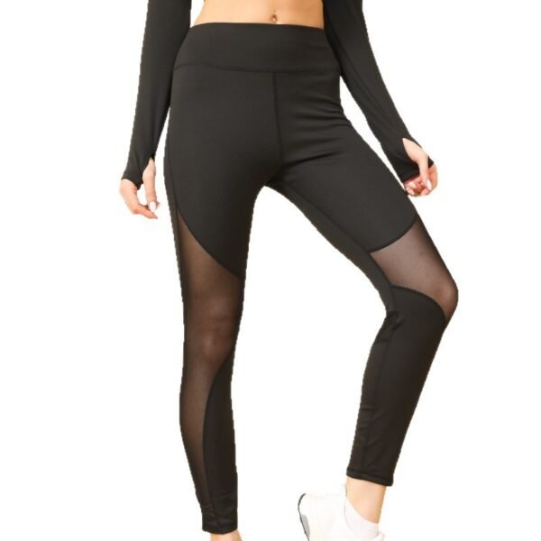 Mesh Ankle-length Pants Sports Stitching Yoga - Image 4