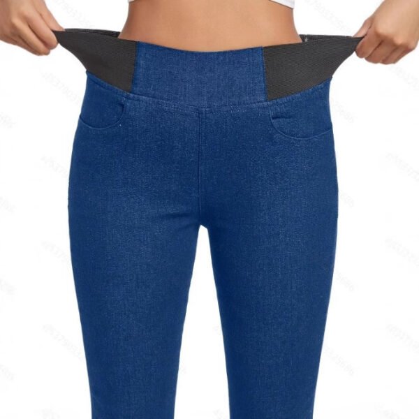 Fleece Padded Jeans Women's Slim Fit All-matching Skinny Pants - Image 6