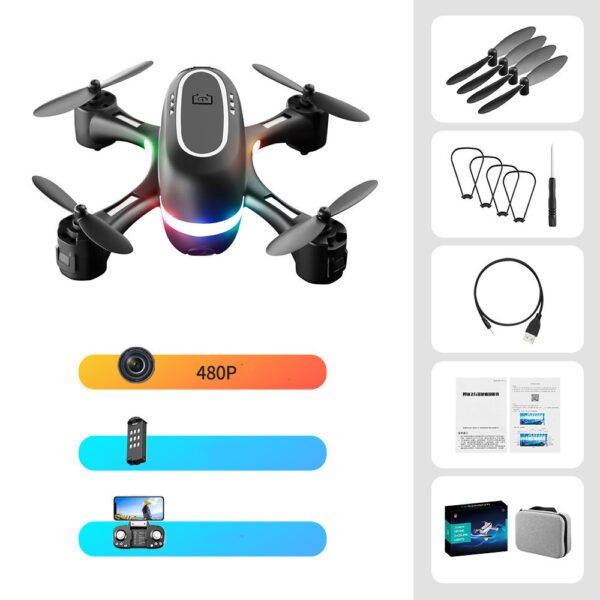 Mini Aerial Photography Gradient LED Remote Control Plane - Image 6