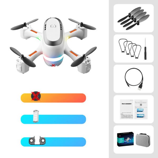 Mini Aerial Photography Gradient LED Remote Control Plane - Image 3