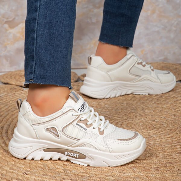 Versatile Casual Platform Mesh Elevator Breathable Sneaker - Image 3