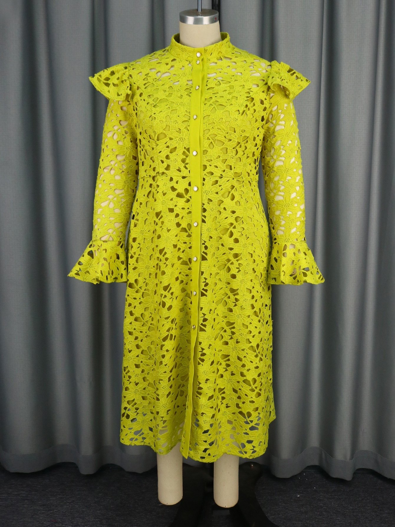 Lace Coat Half Turtleneck Cardigan Inner Wear Dress - Image 4