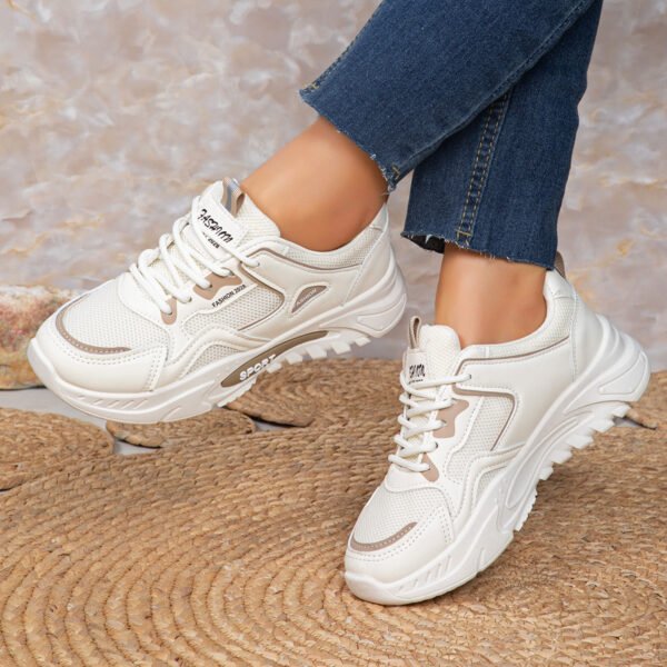 Versatile Casual Platform Mesh Elevator Breathable Sneaker - Image 5