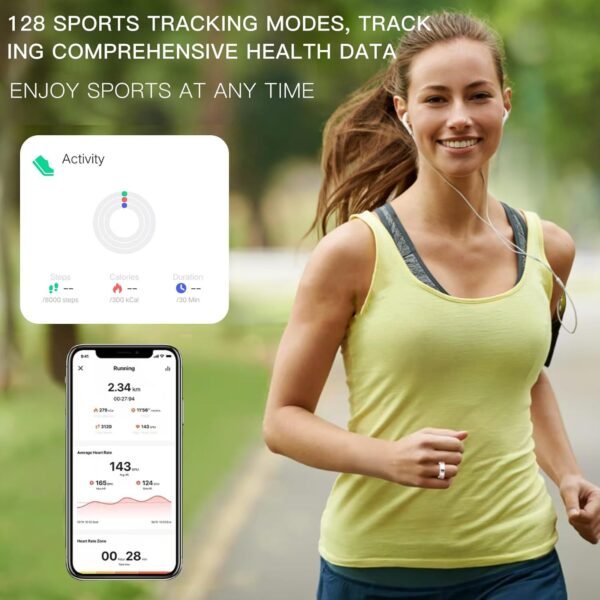 2025 New Smart Ring For Women Luxury Elegant Diamond Ring With Visible Tech Core Heart Rate Sleep Tracker Fitness Health Monitor IP68 Waterproof  Compatible - Image 3