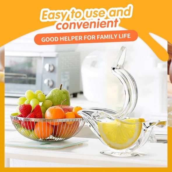 Manual Lemon Juicer Transparent Acrylic Elegance Bird Shape Lemon Slice Squeezer Kitchen Tools Gadgets - Image 3