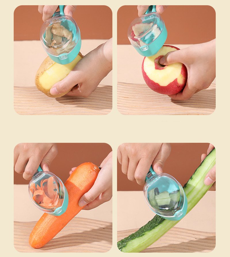 Peeling Knife With Storage Lid Fruit And Potato Peeler Kitchen Gadgets - Image 10