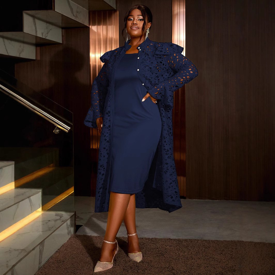 Lace Coat Half Turtleneck Cardigan Inner Wear Dress - Image 7