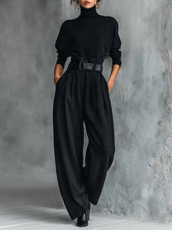 High-grade Ice Silk American High Waist Suit Pants - Image 4