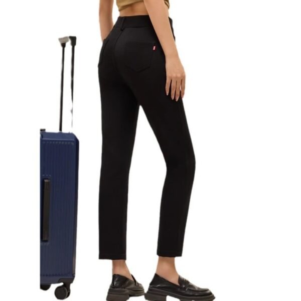 Denim Woollen Trousers Warm Thickened Inner Urban Style Cigarette Pants - Image 4