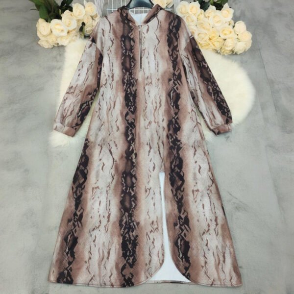 Women's Fashion Printed Loose Sweatshirt Dress - Image 4
