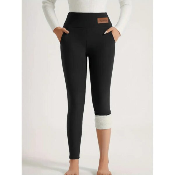 Women's High Waist Warm Fleece Lined Leggings - Image 5