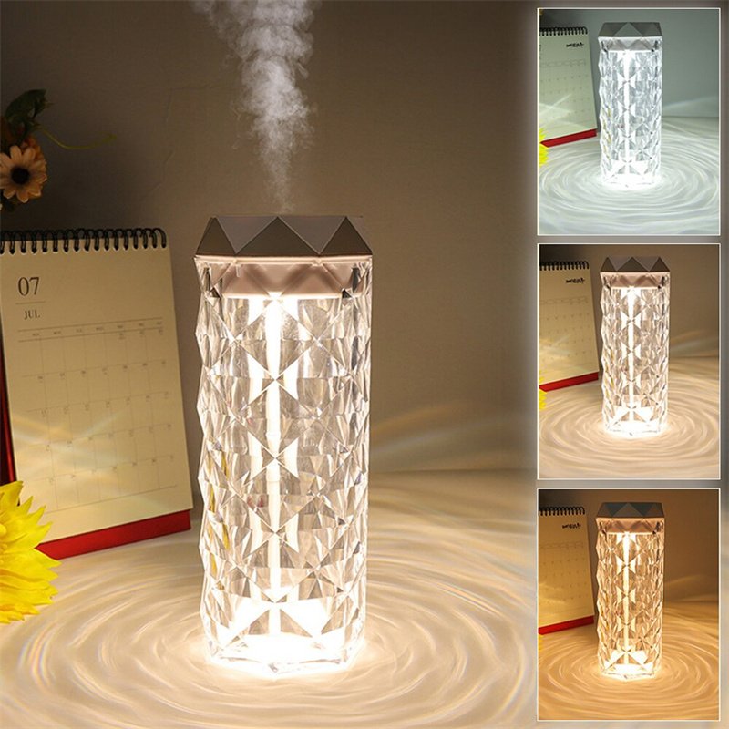 Crystal Lamp Air Humidifier Color Night Light Touch Lamp With Cool Mist Maker Fogger LED Atmosphere Room Decoration Home Decor Lights - Image 9