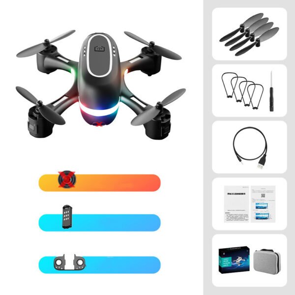 Mini Aerial Photography Gradient LED Remote Control Plane - Image 7