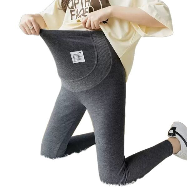 Not Tight Belly Casual Leggings High Elastic Maternity Belly Support Pants - Image 2