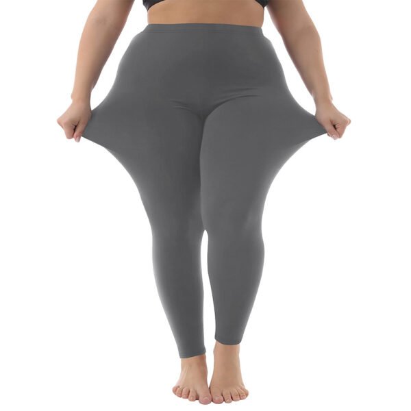 Nine Points High Elastic Solid Color Spring And Autumn Leggings Plus Size - Image 5