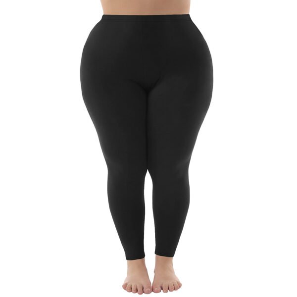Nine Points High Elastic Solid Color Spring And Autumn Leggings Plus Size - Image 4