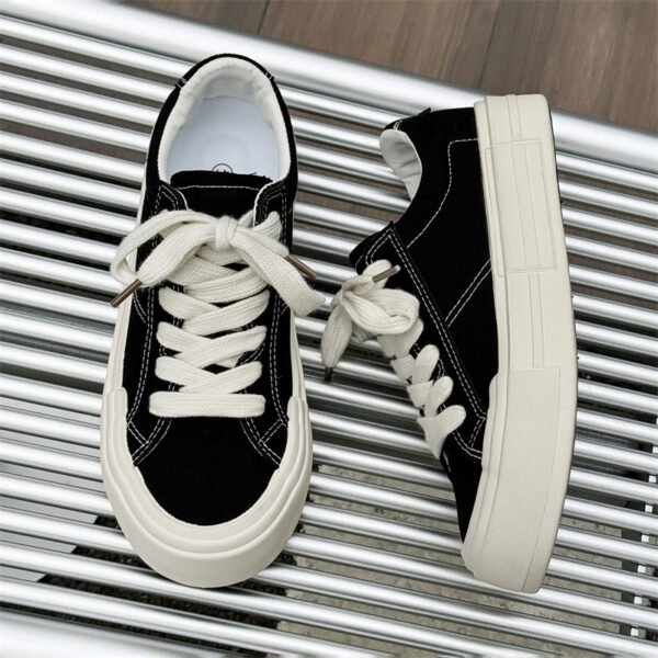 Women's Canvas Platform Casual Sports Skate Shoes - Image 6