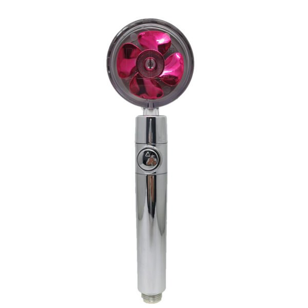 Propeller Driven Shower Head With Stop Button And Cotton Filter Turbocharged High Pressure Handheld Shower Nozzle - Image 4
