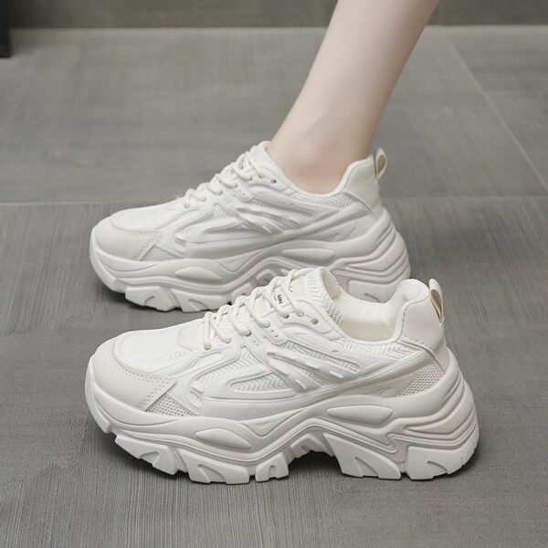 Women's Thick Bottom Breathable White Shoes - Image 7