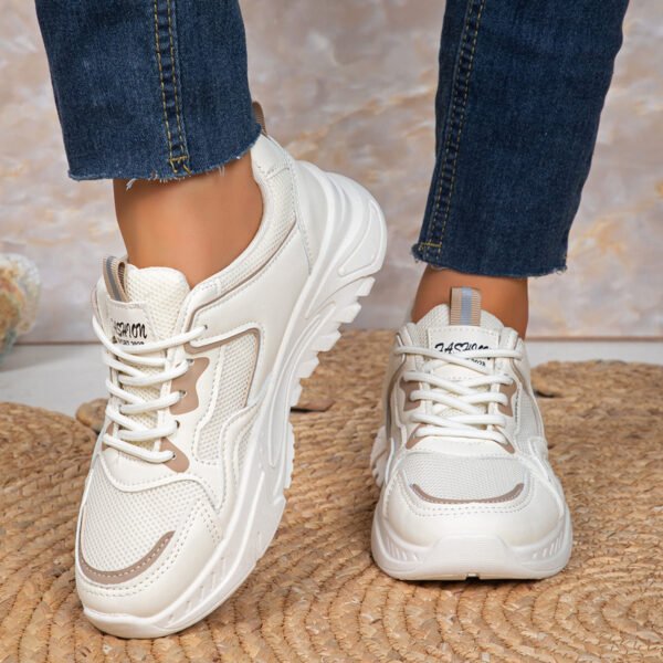 Versatile Casual Platform Mesh Elevator Breathable Sneaker - Image 4