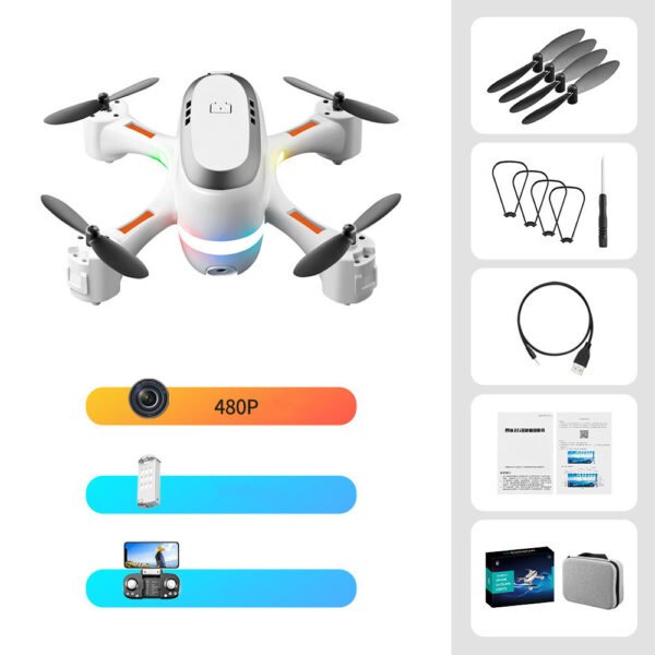 Mini Aerial Photography Gradient LED Remote Control Plane - Image 8