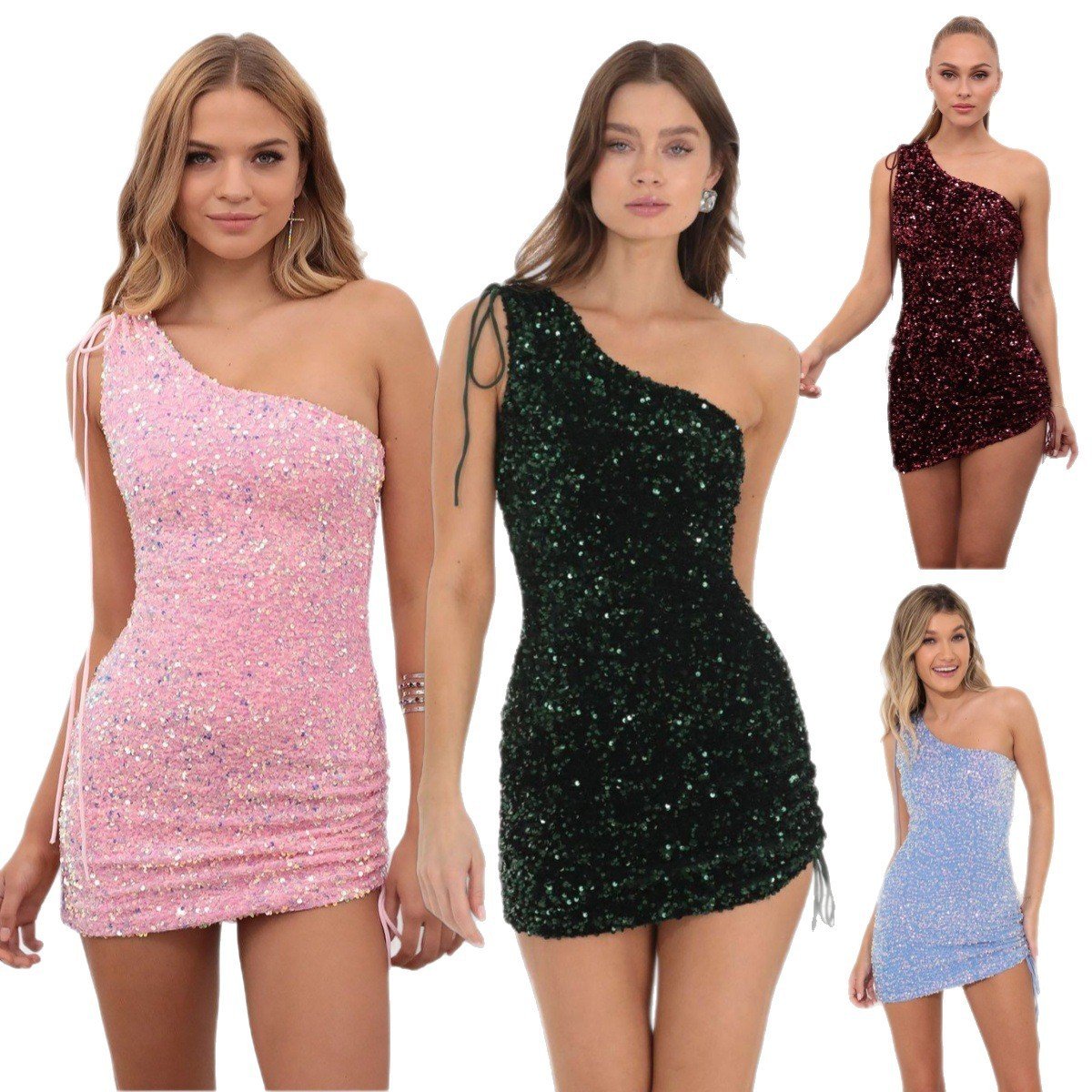 Women's Elegant Sheath Sequin Dress - Image 6