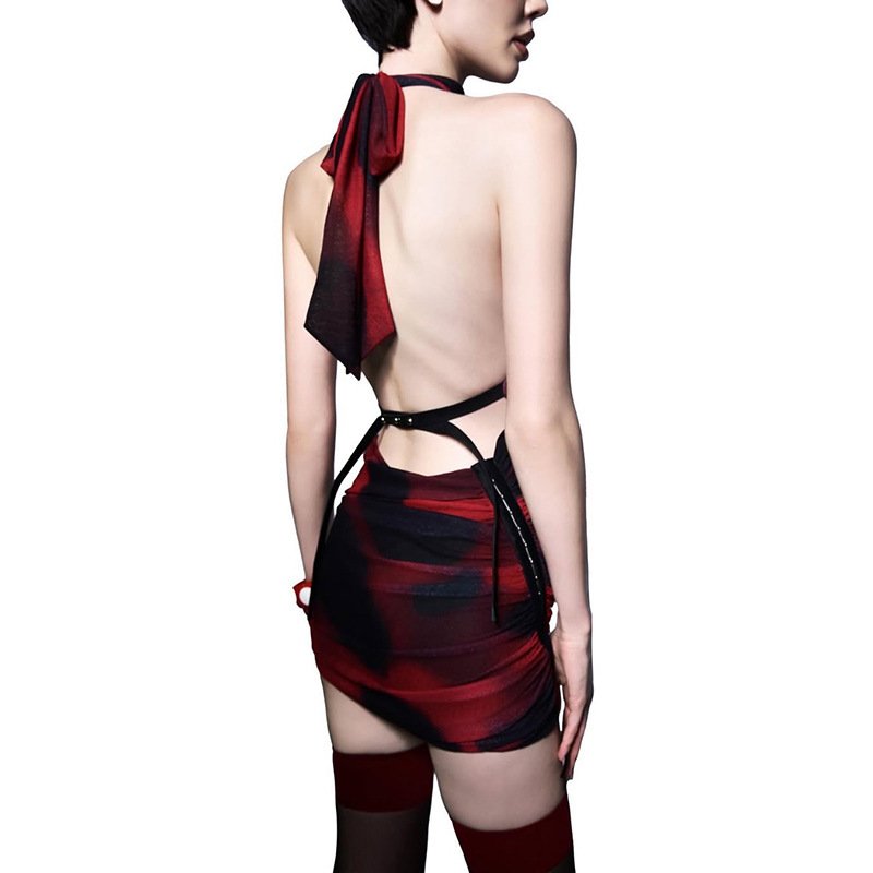 Fashionable Halter-neck Sheath-style Dress With A Backless Design - Image 5