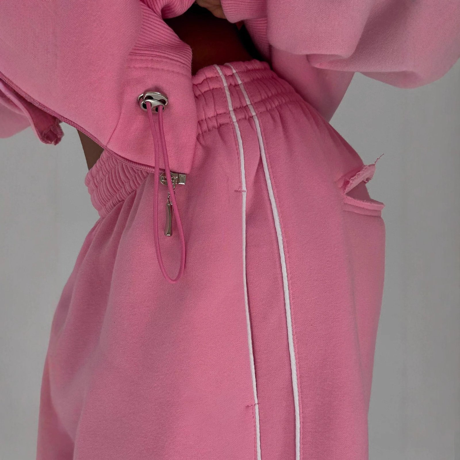 Athleisure Zip-up Long-sleeve Hoodie And Loose-fitting Sweatpants Set - Image 3