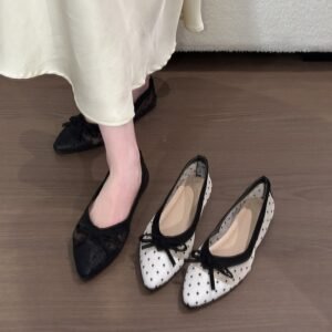 2026 Spring Autumn New Arrival, Women Hollow Polka Dot Flat Loafers, Fairy Style Slip-on Outdoor Casual Shoes, Versatile Work Driving Moccasins