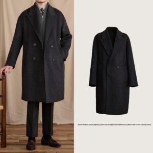 Wool Casual Loose-fitting Mid-length Coat Double-faced