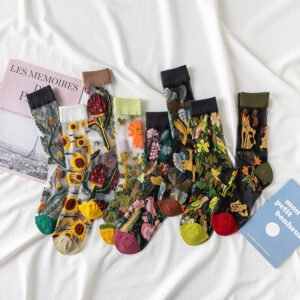 Summer New Thin Glass Silk Fashion Socks
