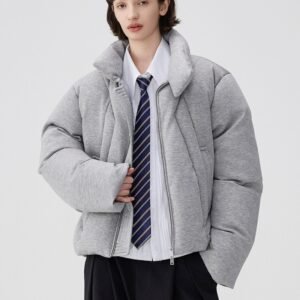 American-style Retro Stand-up Collar Padded Down Jacket