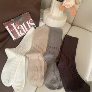 Women's Autumn Winter Wool Thickened Warm Mid-Calf Socks