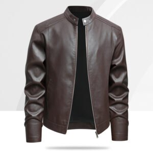 Men's PU Leather Jacket For Spring And Autumn