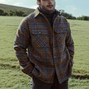 Mens Retro Casual Blazer With A Notch Lapel