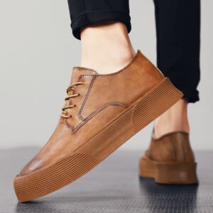 Lace-up Platform Korean Casual Shoes Retro Men's Shoes Board Shoes