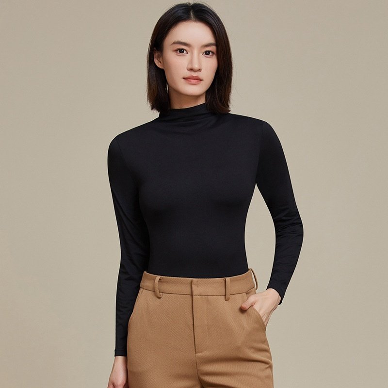 Lightweight Slim-fit Warm Mock-neck Base Layer - Image 2