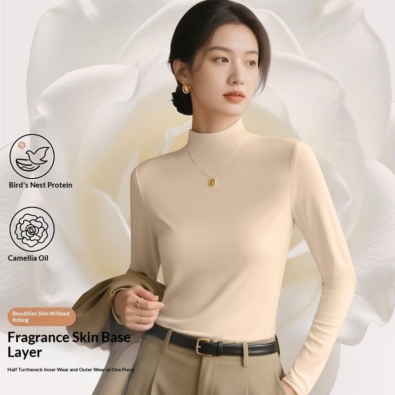 Lightweight Slim-fit Warm Mock-neck Base Layer - Image 7