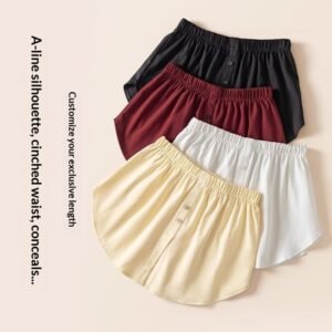Buttock-Blocking Skirt Womens Spring New Pure Cotton Layered Bottom-Hiding Skirt
