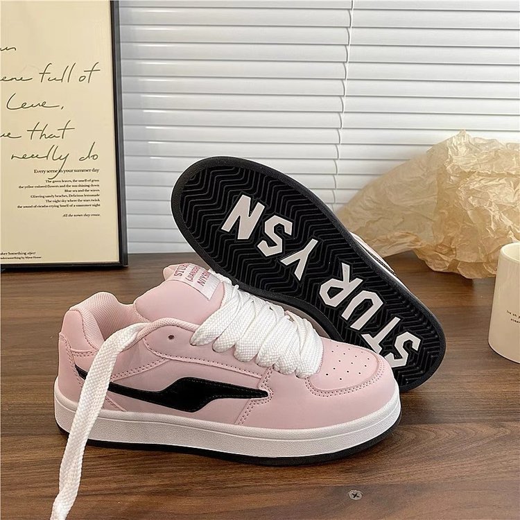 Dopamine Color Matching Classic Preppy Style Raise The Bottom Four Seasons Women's Board Shoes - Image 9