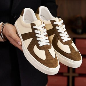 Retro Color Matching Couple Casual Flat Skateboard Shoes