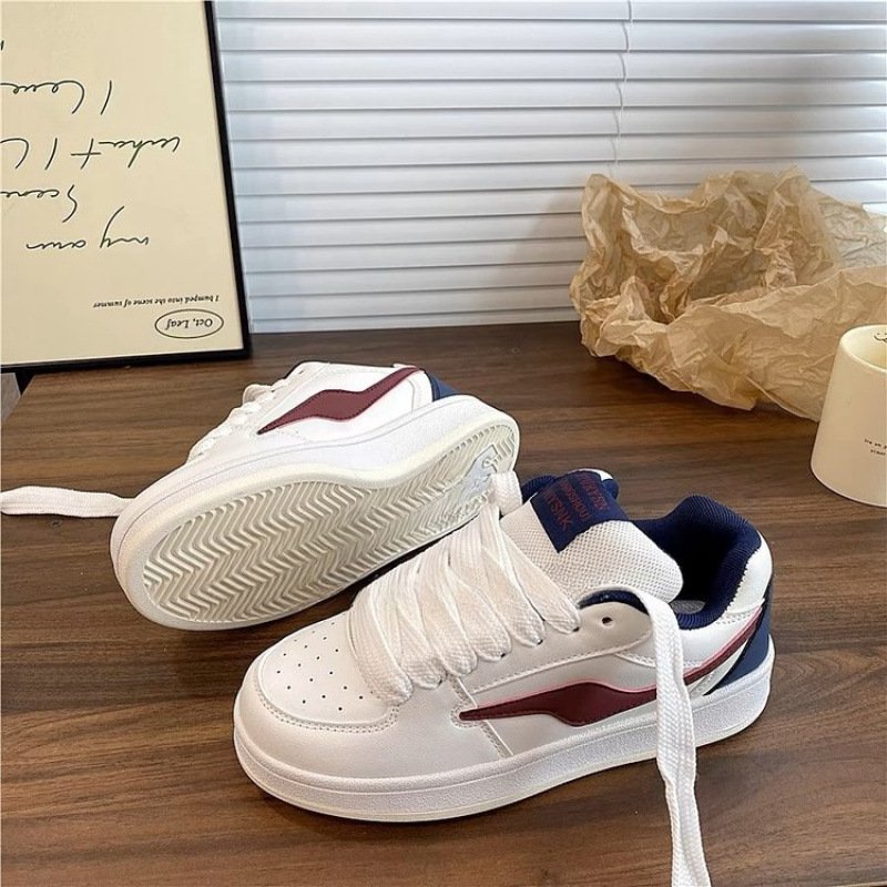 Dopamine Color Matching Classic Preppy Style Raise The Bottom Four Seasons Women's Board Shoes - Image 5