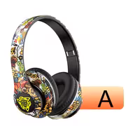 Ada Dud 2026 Wireless Headphones with Built-in Microphone, Over-Ear Headphones in Graffiti Style with Adjustable RGB Lights, Soft Ear Cushions, Large Battery, Stereo Music, Sports Earphones - Image 9