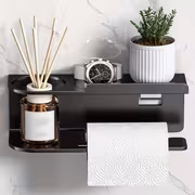 1pc Wall Mounted Paper Towel Holder, Toilet Fragrance Storage Rack, Multifunctional Storage Rack, Paper Roll Holder, Suitable for Kitchen and Bathroom, Bathroom Accessories - Image 8