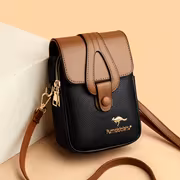 Fashionable Women'S Color-Blocked Crossbody Bag: Adorned with Exquisite Kangaroo Accents, Made of High-Quality with a Flap Magnetic Closure Design, Featuring an Adjustable Shoulder Strap for a Lightweight And Stylish Look—An Essential Compac - Image 5