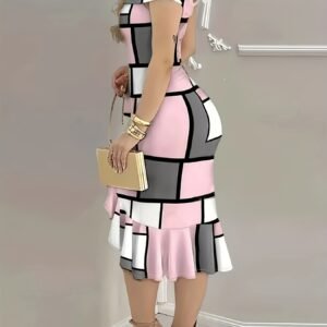 Fashion Plaid Print Dress YQ15