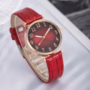 Leaf Digital Dial Women's Watch, Fashionable and Versatile Quartz Wristwatch + Jewelry Four-Piece Set - Image 6