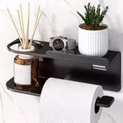 1pc Wall Mounted Paper Towel Holder, Toilet Fragrance Storage Rack, Multifunctional Storage Rack, Paper Roll Holder, Suitable for Kitchen and Bathroom, Bathroom Accessories - Image 7