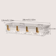 Wall-mounted Bathroom Shelf, No-drill Installation, Light Luxury Water Ripple Design, Storage Rack for Sink Area - Image 6