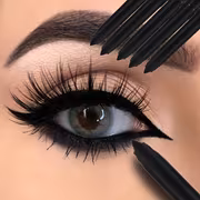 5pcs Waterproof Black Eyeliner Gel Pencil Lasting Natural Soft Smooth Easy Wear Matte Quick Drying Non-Smudge Eye Liner Gel Pen Makeup - Image 3